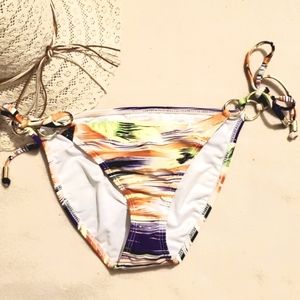 Voda Hoop String Tie Side Bikini Swimsuit Bottoms